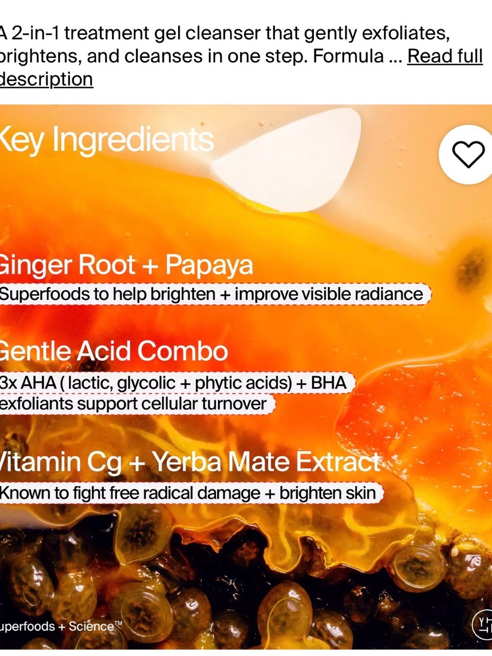 NWOT🍁Youth To The People Papaya + Vitamin C Superfruit Cleanser — Orange - Picture 3 of 8